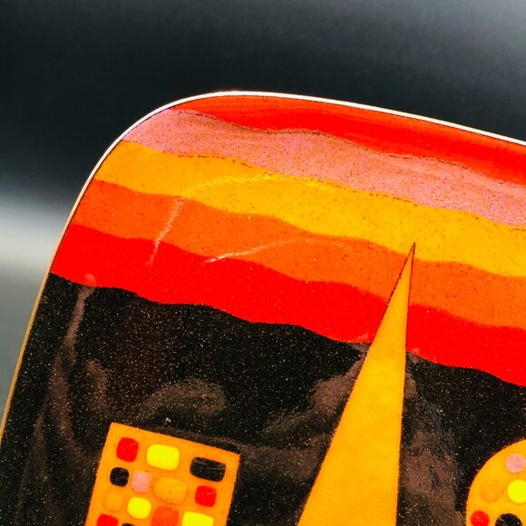 60s Original Enamel on Copper Dish -Miguel Pineda MCM Abstract RARE Collectible - Picture 2 of 10